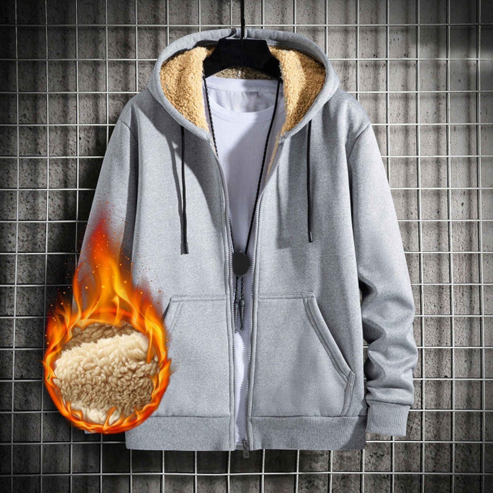 Sudadera Talla Plus con Capucha y Forro Polar — Viaestilo