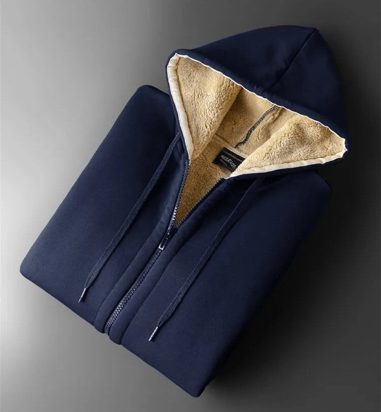 Sudadera Talla Plus con Capucha y Forro Polar — Viaestilo