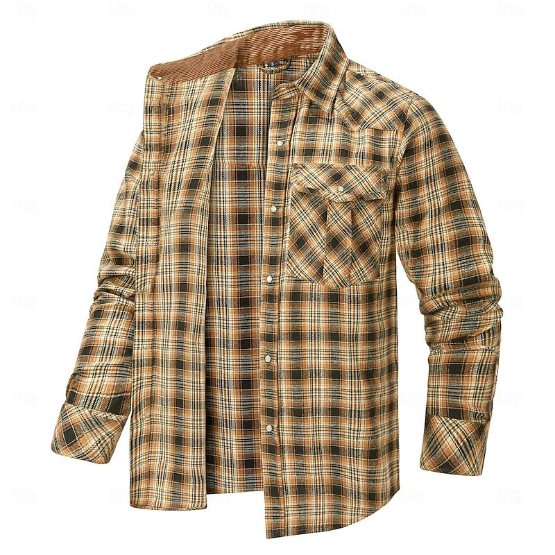 Camisa Chamarra de Franela a Cuadros Cepillada — Viaestilo