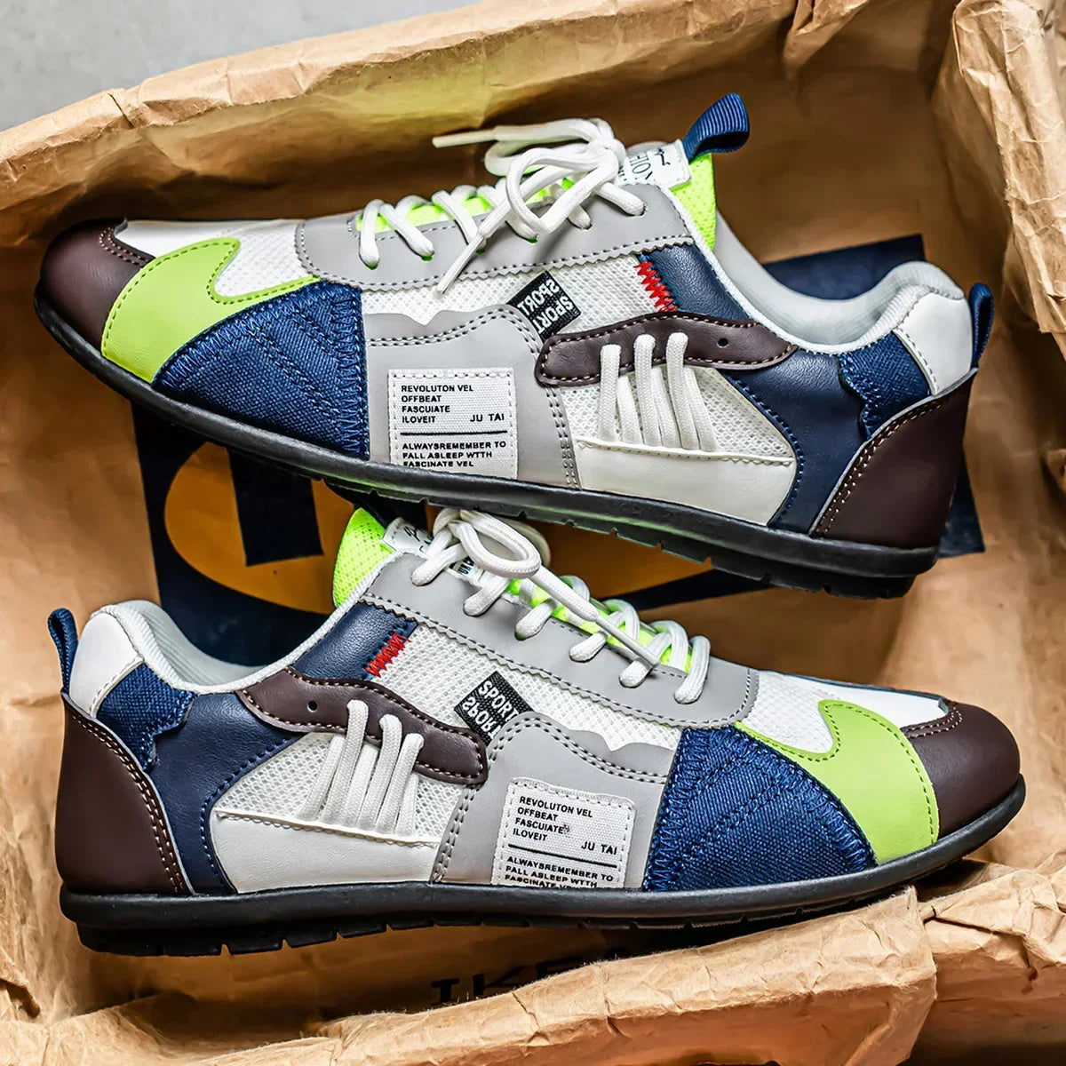 Tenis Varel Racer de Piel y Malla — Viaestilo