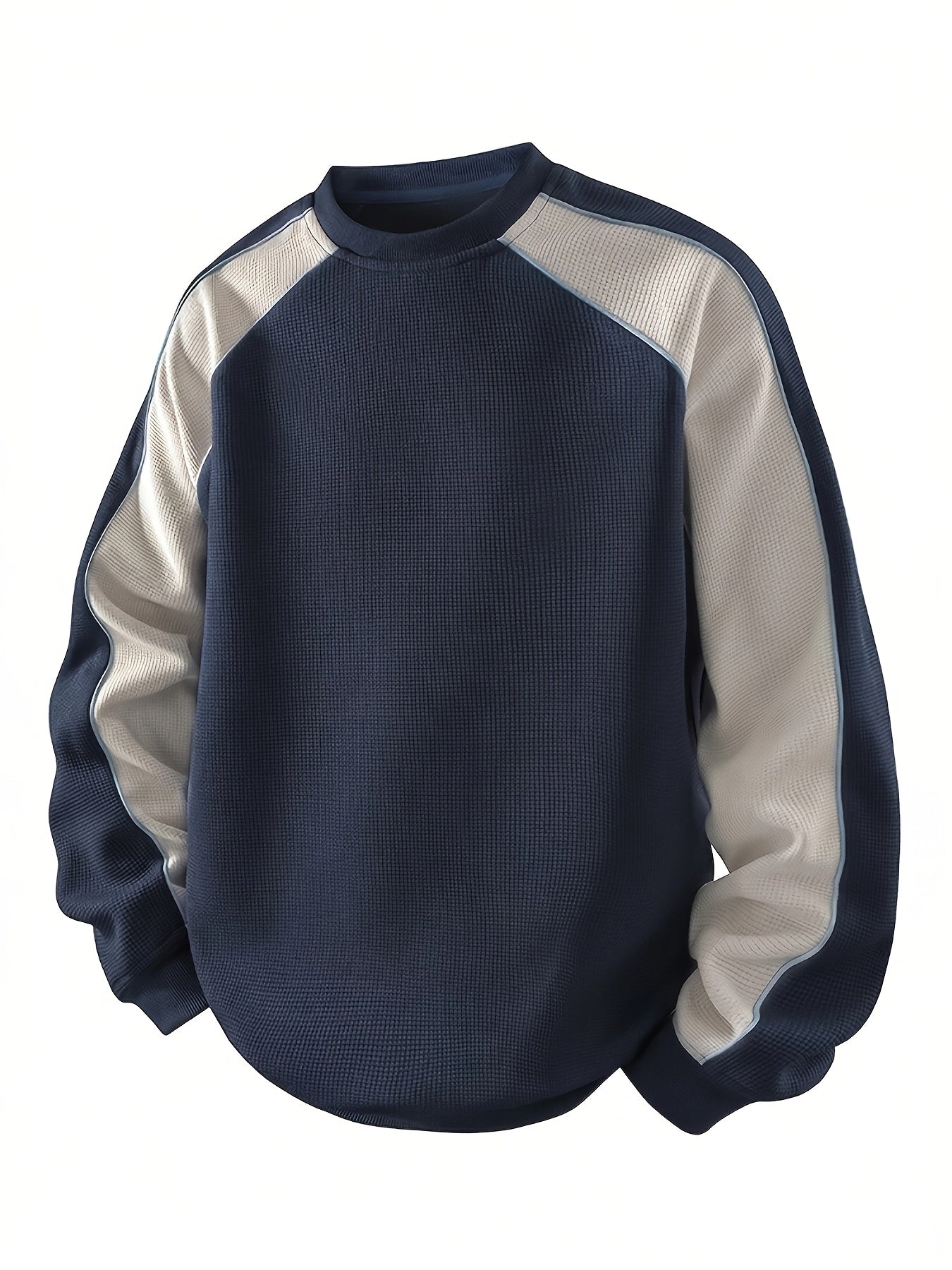 Sudadera Cuello Redondo con Bloques de Color — Viaestilo