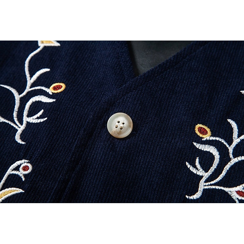 Chaleco de Vestir con Bordado Floral — Viaestilo