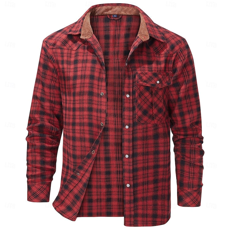 Camisa Chamarra de Franela a Cuadros Cepillada — Viaestilo