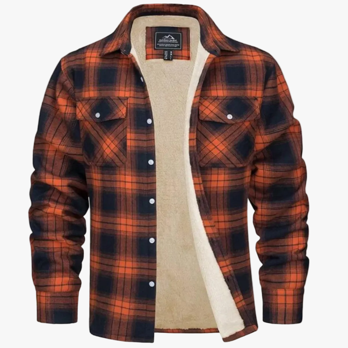 Camisa Chamarra de Franela con Forro Sherpa — Viaestilo