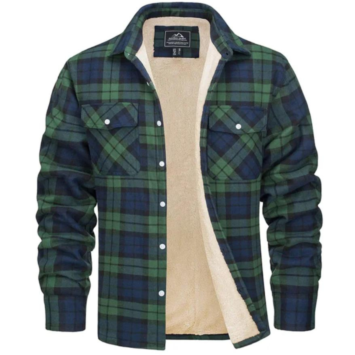 Camisa Chamarra de Franela con Forro Sherpa — Viaestilo