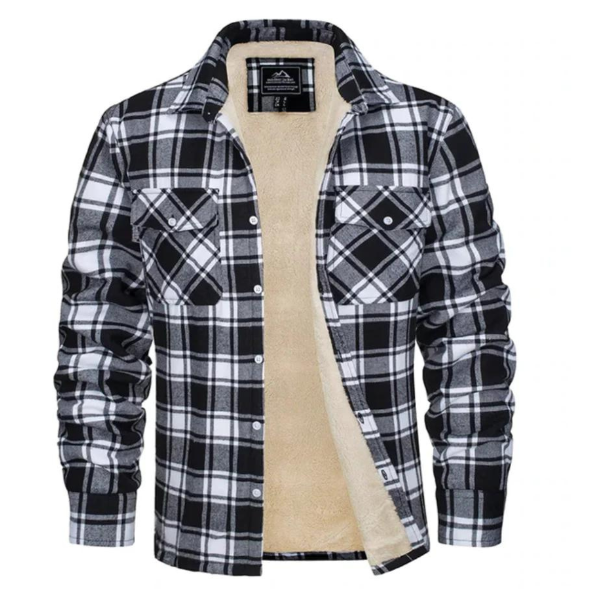 Camisa Chamarra de Franela con Forro Sherpa — Viaestilo