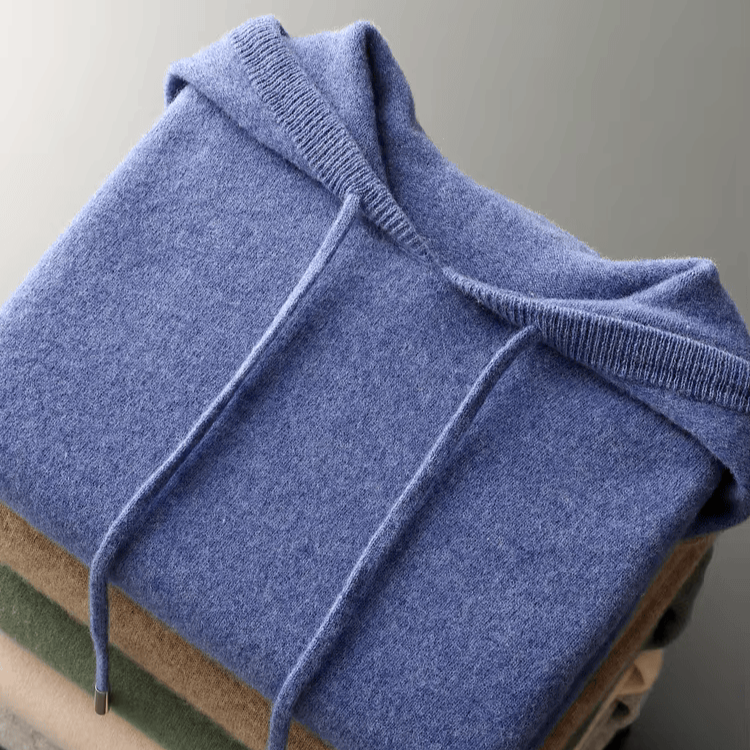 Sudadera de Lana Merino con Capucha — Viaestilo