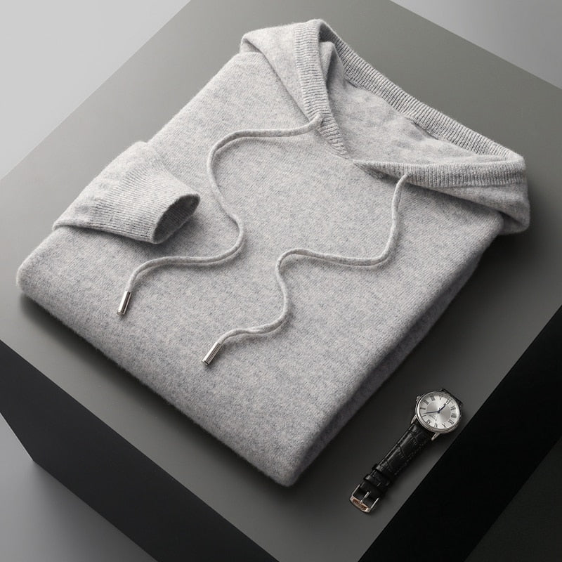 Sudadera de Lana Merino con Capucha — Viaestilo
