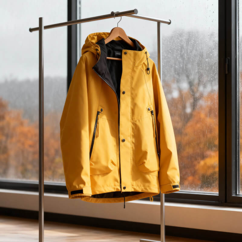 Chamarra Impermeable con Capucha y Bolsa al Pecho — Viaestilo