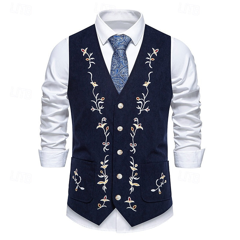 Chaleco de Vestir con Bordado Floral — Viaestilo