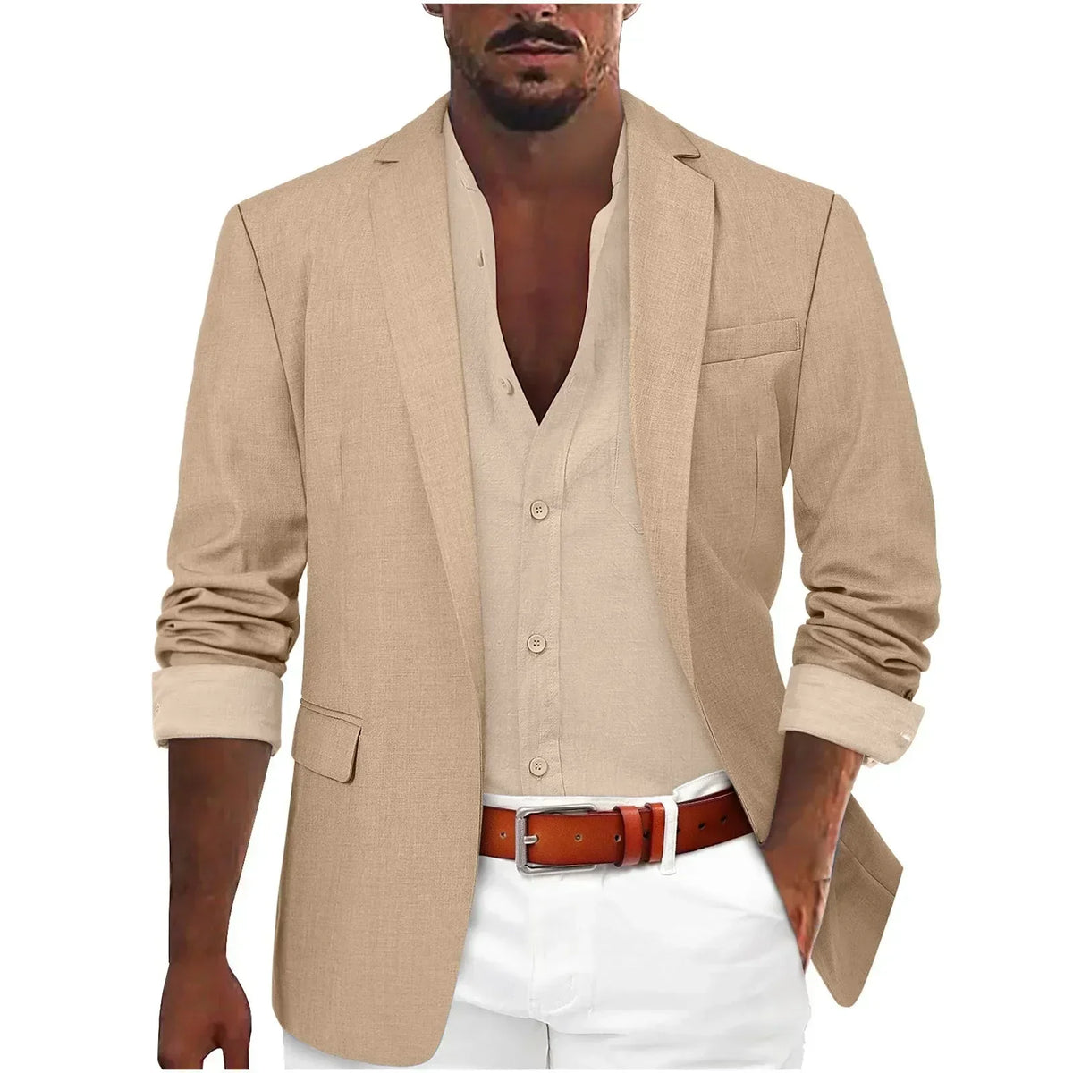 Saco Relajado Look Lino sin Forro — Viaestilo