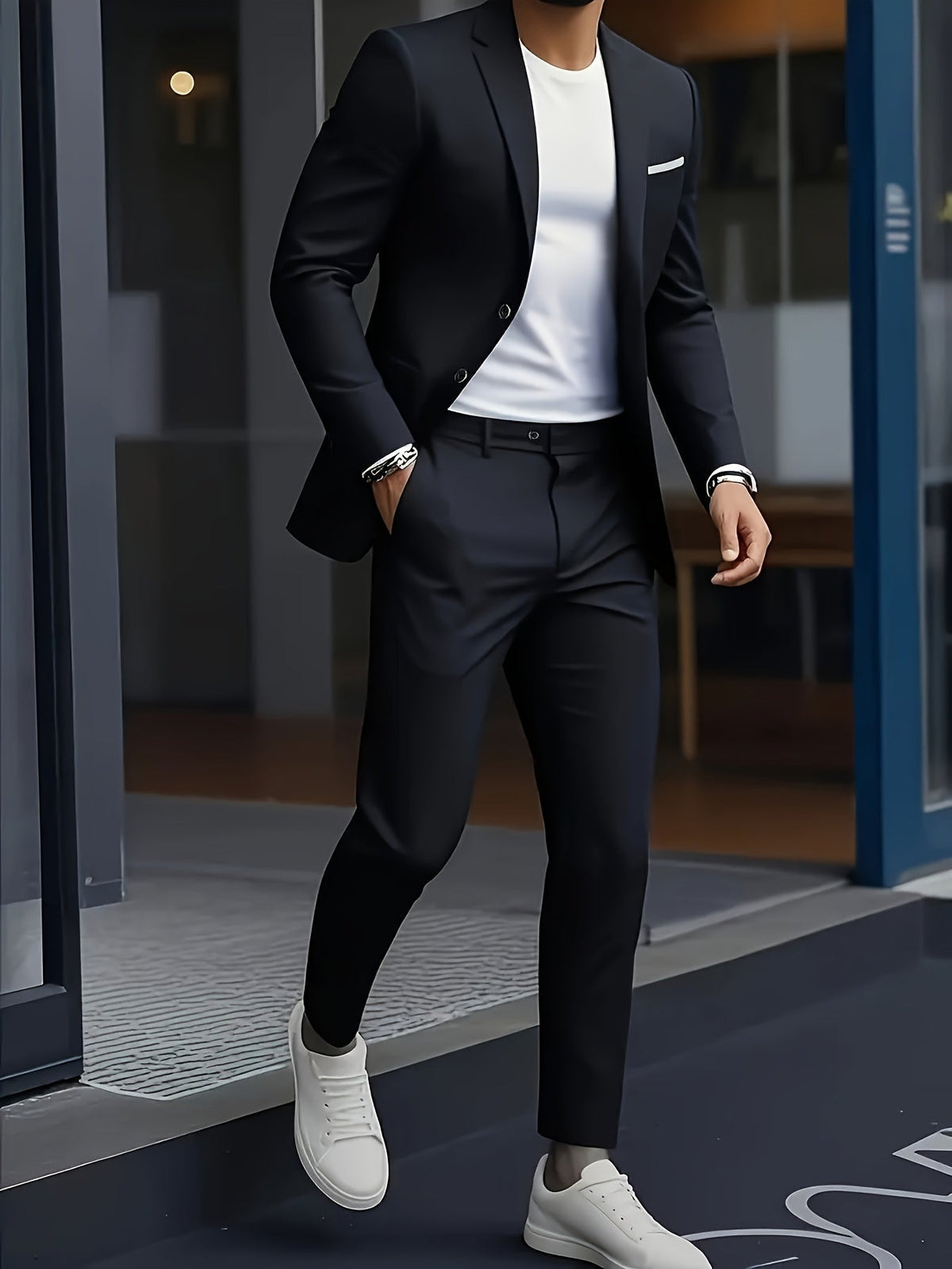 Traje Dos Piezas Slim con Solapa de Muesca — Viaestilo