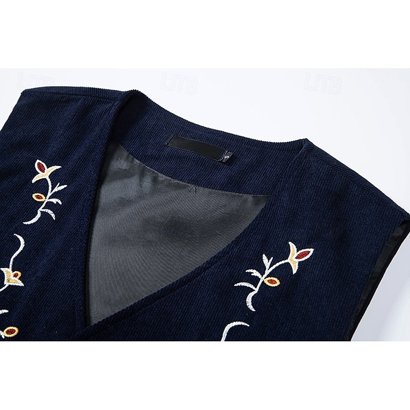 Chaleco de Vestir con Bordado Floral — Viaestilo