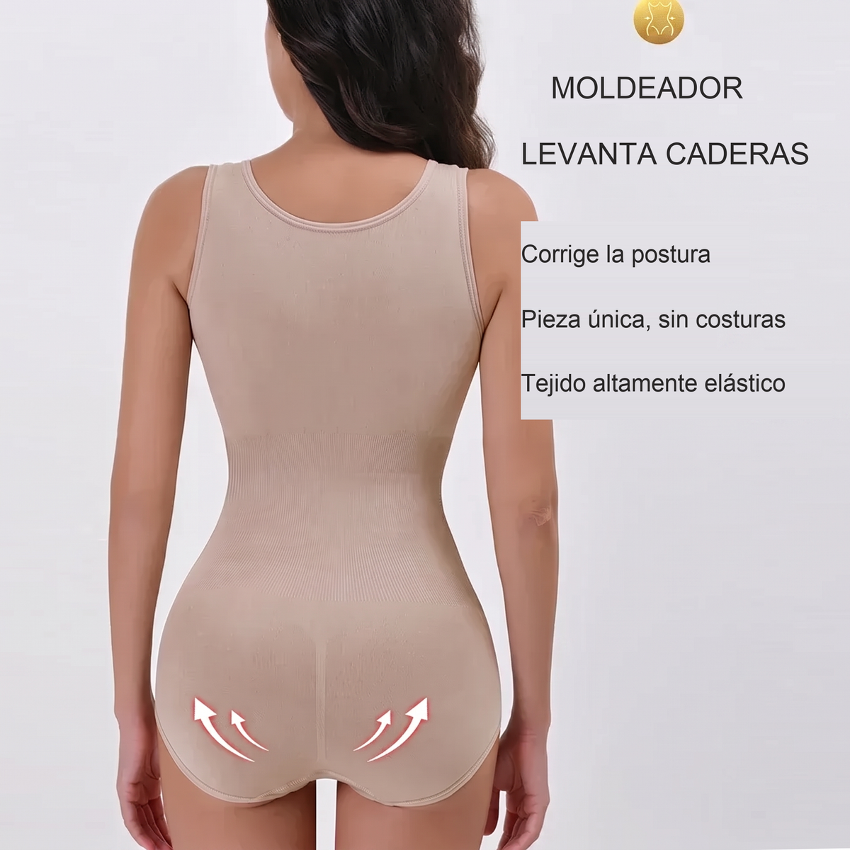 Body Moldeador Fiamma con Faja y Cierre Lateral — Viaestilo